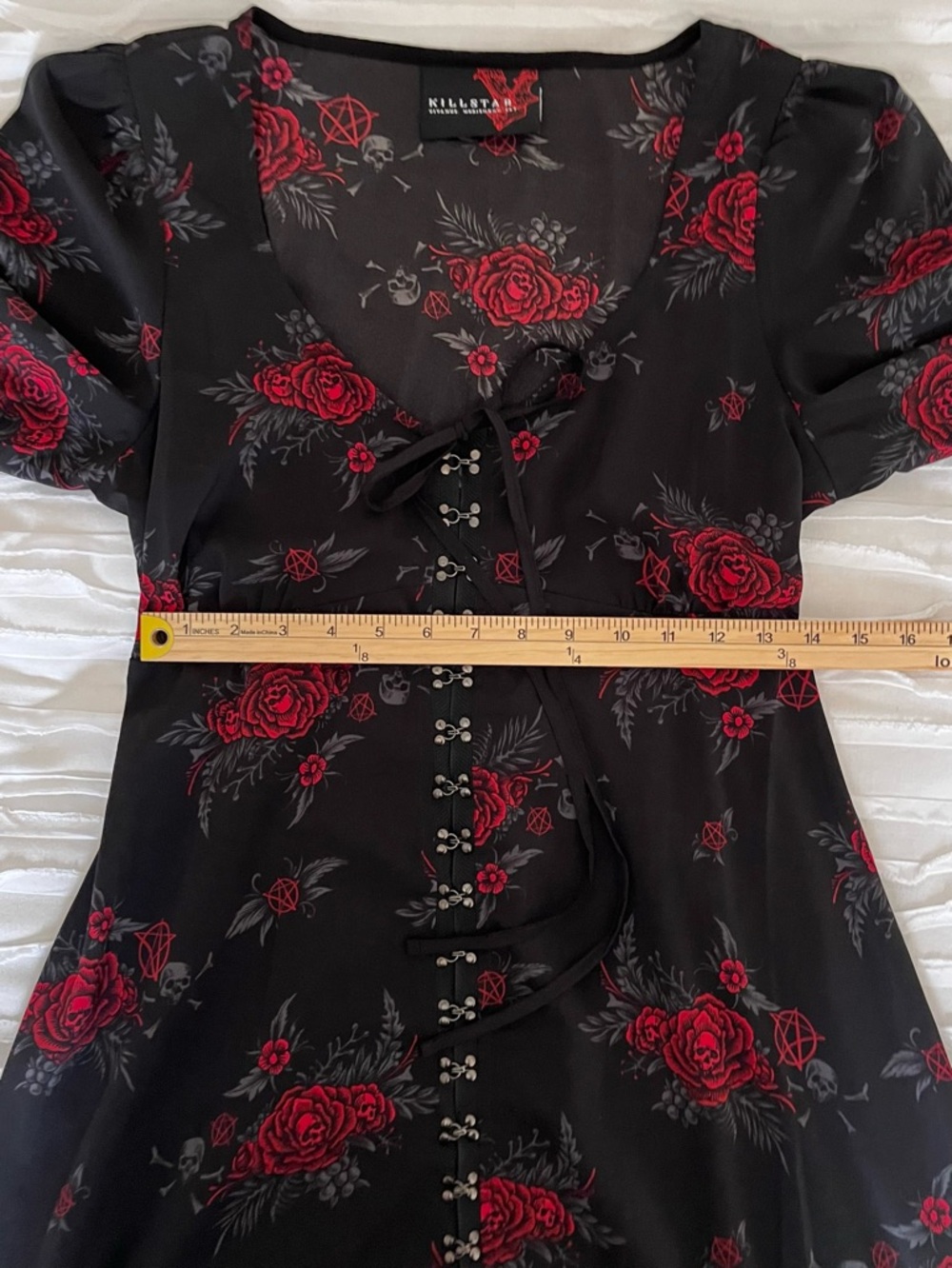 Killstar Hail Pandora Maxi Dress Corset Dark Romance Black Fairy Goth Size Large - Picture 12 of 16